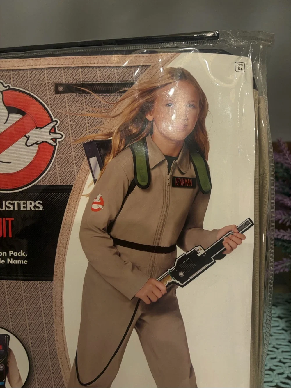 Spirit Halloween Ghostbusters Jumpsuit Costume Kids XL 14-16 Tan Proton Pack New